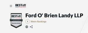 Best Law Firms ranked by Best Lawyers: Ford O'Brien Landy LLP