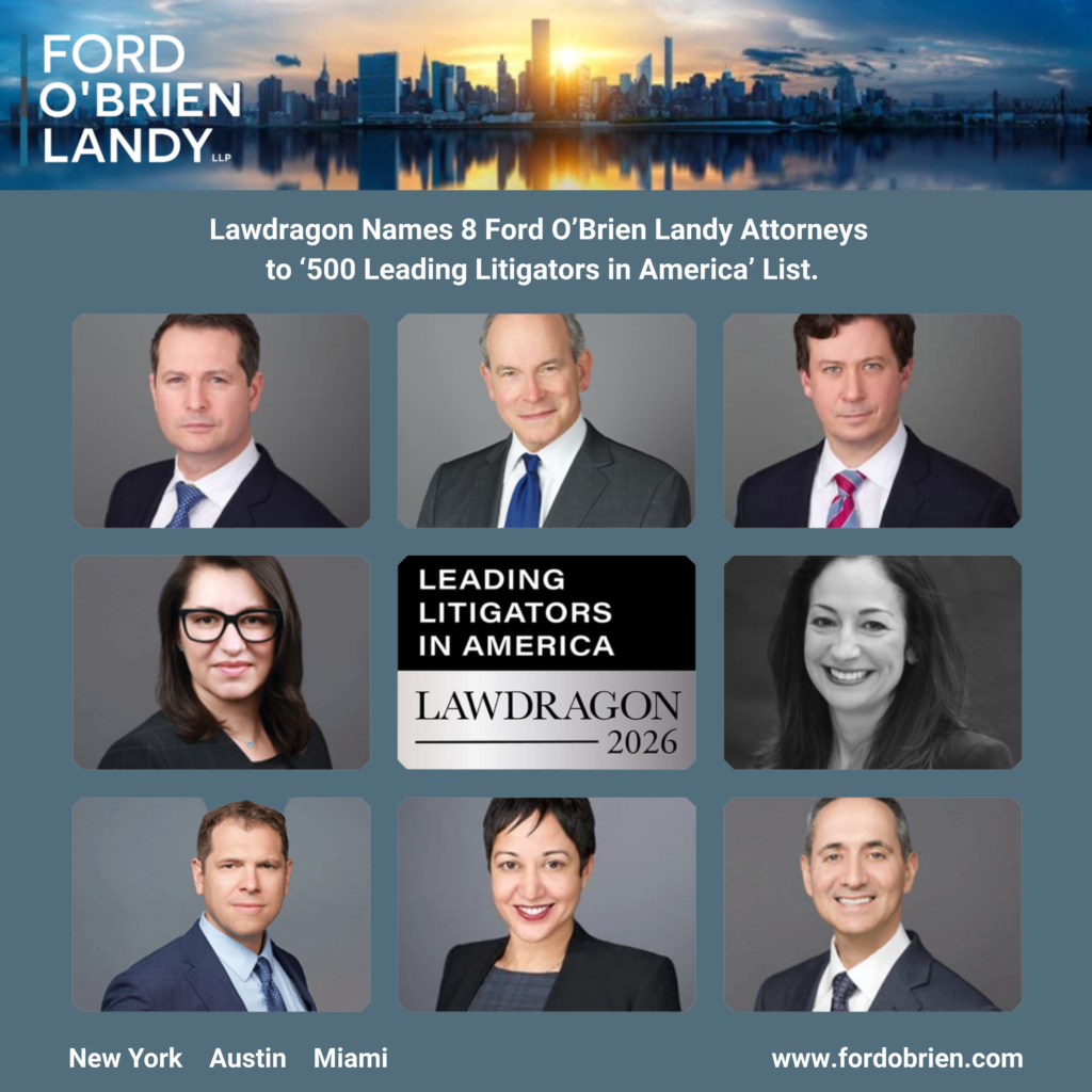 Ford O'Brien Landy attorneys recognized by LawDragon